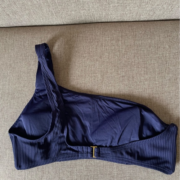 Andie Navy Ribbed Bikini Bottom - Picture 2 of 3